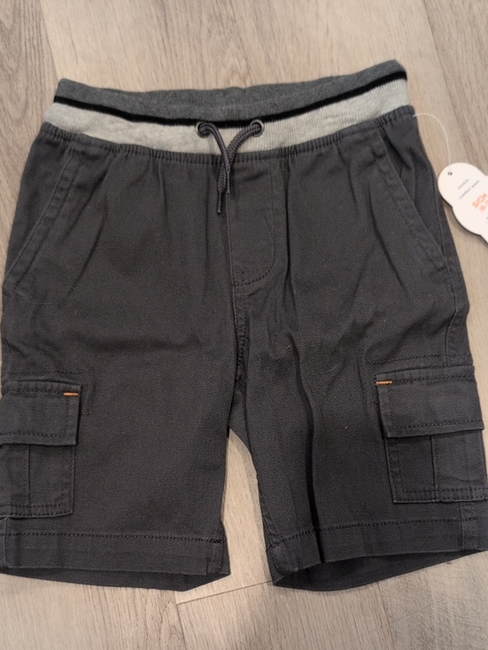 wonder nation Other - wonder nation Black Cargo Shorts with Grey Waistband Kids